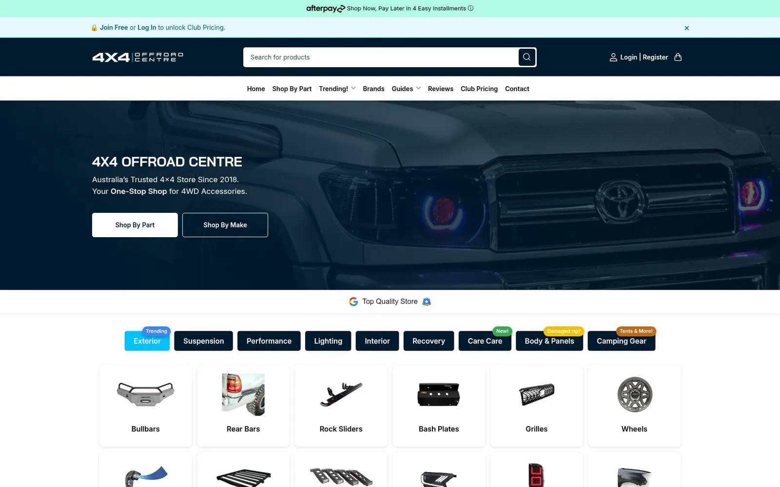 4x4 Offroad Centre website