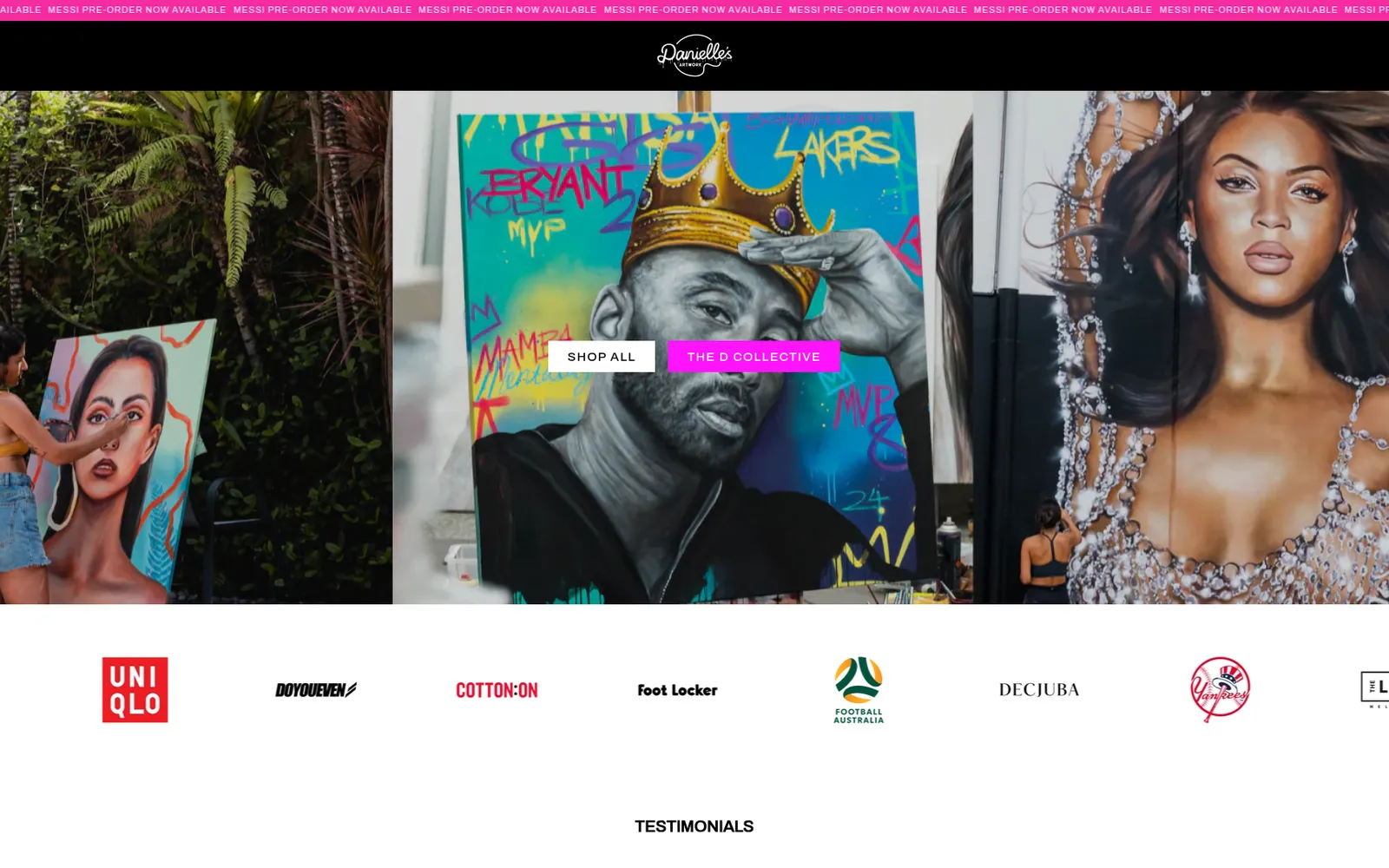 Danielle's Artwork website