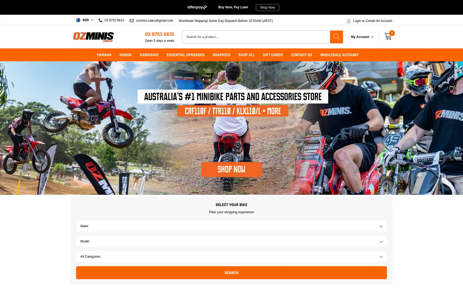 Ozminis Motorsport website