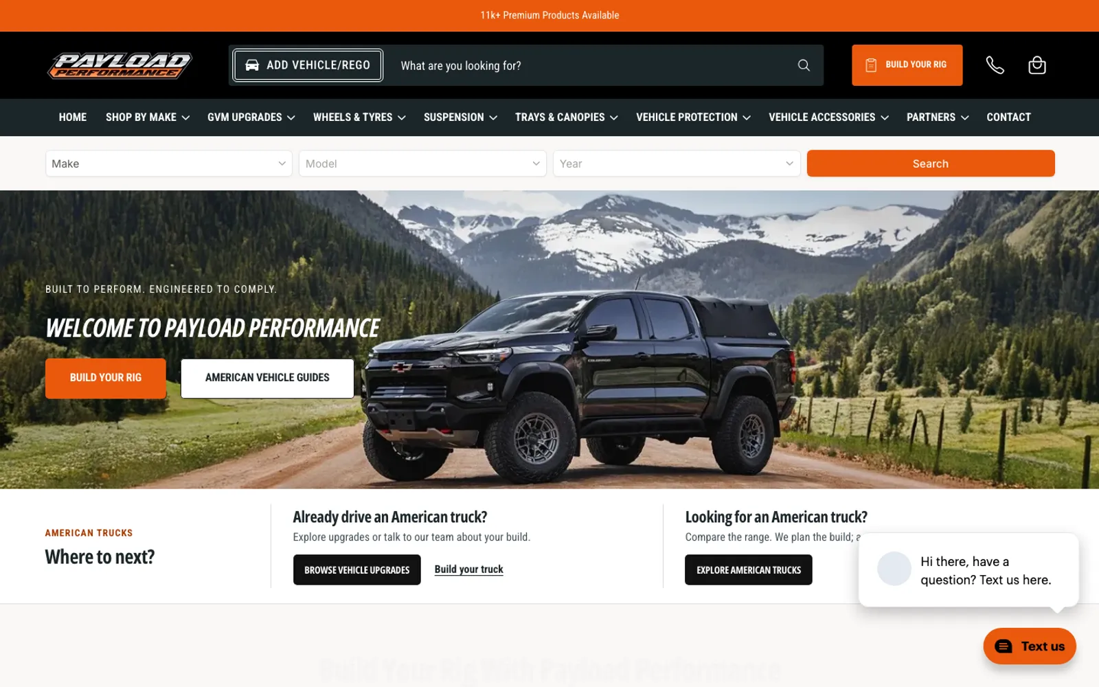 Payload Performance website